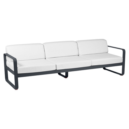 Fermob Outdoor 3-Sitzer Sofa 'Bellevie' Anthrazit 47, Grauweiss 81