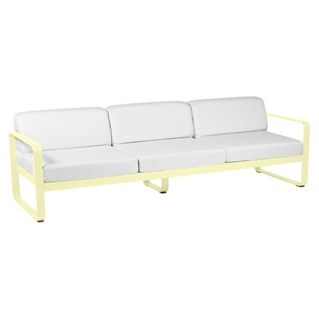 Fermob Outdoor 3-Sitzer Sofa 'Bellevie' Zitronensorbet A6	, Grauweiss 81