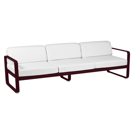Fermob Outdoor 3-Sitzer Sofa 'Bellevie' Schwarzkirsche B9, Grauweiss 81