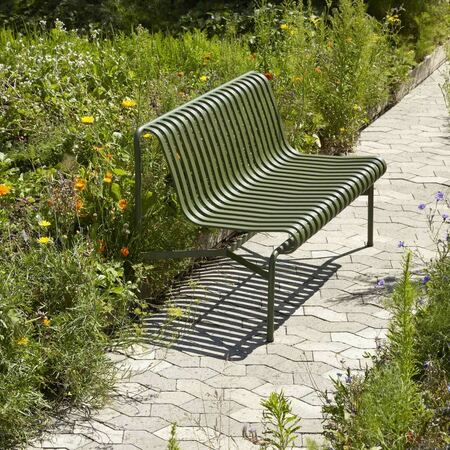 HAY Palissade Dining Bench Olive, Ohne Armlehnen