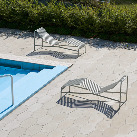 HAY Palissade Chaise Longue Stahl feuerverzinkt