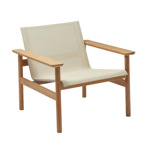 Skagerak by Fritz Hansen Pelagus Lounge Chair Teak-Schlinge, Sand