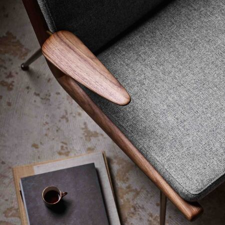 Sessel 'Boomerang' mit Armlehnen
