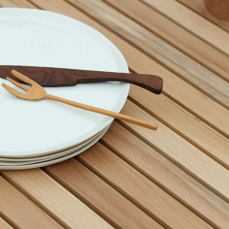 Carl Hansen & Søn AH Outdoor Dining Table Teak unbehandelt, B: 98.5 cm / T: 100 cm 