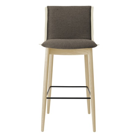 Carl Hansen & Søn Barhocker 'Embrace E006' Grau-Beige 227 - Hallingdal 65	, Eiche geseift, Weiss