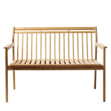 FDB Mobler M12 Sammen 2-seater with back Teak Natur
