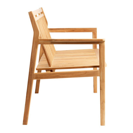 FDB Mobler M12 Sammen 2-seater with back Teak Natur