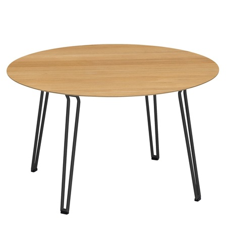 Weishäupl Runder Tisch 'Slope' Schwarz 03, Teak 0