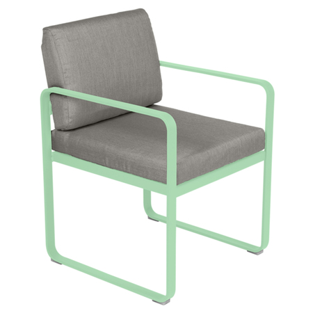 Fermob Bellevie Dining Armchair Opalgrün 83, Taupe Grau B8