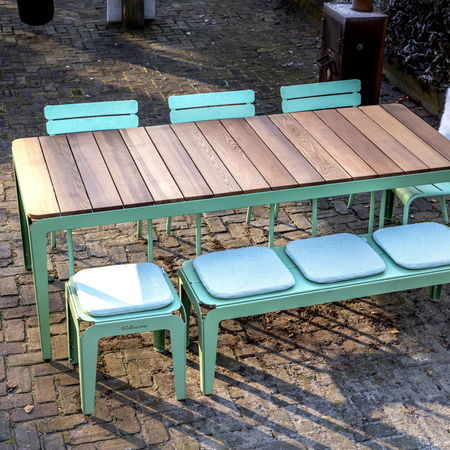 Weltevree Bended Table Wood Hellgrün - RAL 6021, B: 220 cm / T: 90 cm 
