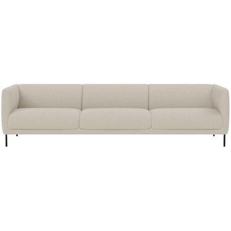Fredericia Konami Sofa Dunkelbeige 103 - Hallingdal 65, Edelstahl schwarz, B: 277 cm
