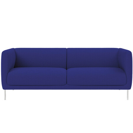 Fredericia Konami Sofa Dunkelblau 753 - Hallingdal 65, Edelstahl gebürstet, B: 188 cm