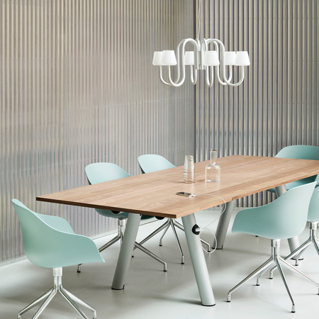 HAY Apollo Chandelier 6 Arms Opalglas weiss