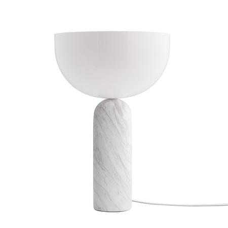 New Works Kizu Table Lamp Marmor weiss, Ø: 30 cm / H: 45 cm