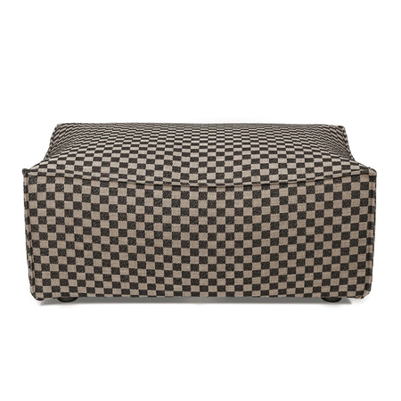 Ferm Living Catena Pouf B: 108 cm / T: 78 cm , Sand / Schwarz - Check