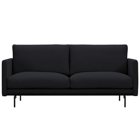 Wendelbo Trace Sofa Dunkelgrau 06 - Navona, L: 177 cm, Stahl schwarz pulverbeschichtet
