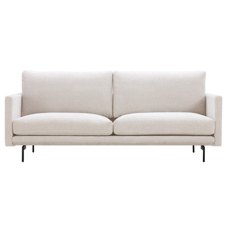 Wendelbo Trace Sofa Kieselweiss 02 - Navona, L: 197 cm, Stahl schwarz pulverbeschichtet