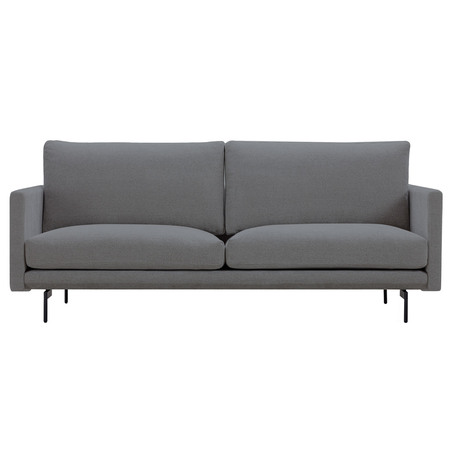 Wendelbo Trace Sofa Grau 04 - Navona, L: 197 cm, Stahl schwarz pulverbeschichtet