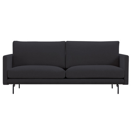 Wendelbo Trace Sofa Dunkelgrau 06 - Navona, L: 197 cm, Stahl schwarz pulverbeschichtet
