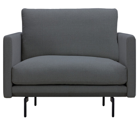 Wendelbo Trace 1 Seater Grau 04 - Navona, Stahl schwarz pulverbeschichtet