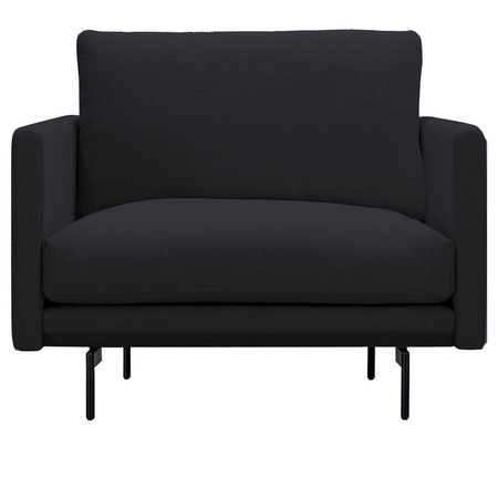 Wendelbo Trace 1 Seater Dunkelgrau 06 - Navona, Stahl schwarz pulverbeschichtet