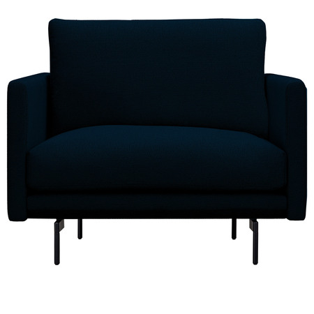 Wendelbo Trace 1 Seater Petrol 10 - Navona, Stahl schwarz pulverbeschichtet