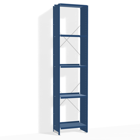 Lehni Aluminium-Regal Höhe: 180 cm Lehniblau, B: 44 cm, T: 25 cm