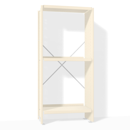 Lehni Aluminium-Regal Höhe: 95 cm Perlweiss, B: 44 cm, T: 25 cm