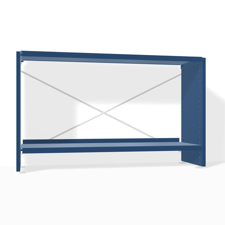 Lehni Aluminium-Regal Höhe: 52.5 cm Lehniblau, B: 88 cm, T: 33 cm 