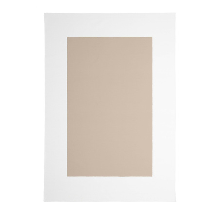 MY BENI Teppich EF-DC002 B: 100 cm / L: 140 cm , Camel Beige / Wollweiss