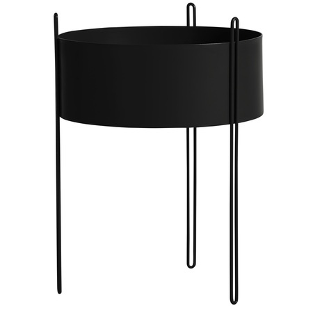 Woud Pidestall Planter Large Schwarz, Ø: 40 cm / H: 55 cm