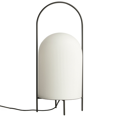 Woud Ghost Floor Lamp Opalglas / Metall schwarz lackiert