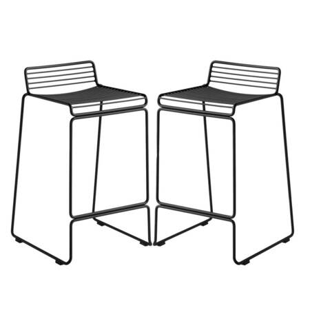 HAY Hee Bar Stool Schwarz , H: 75 cm 
