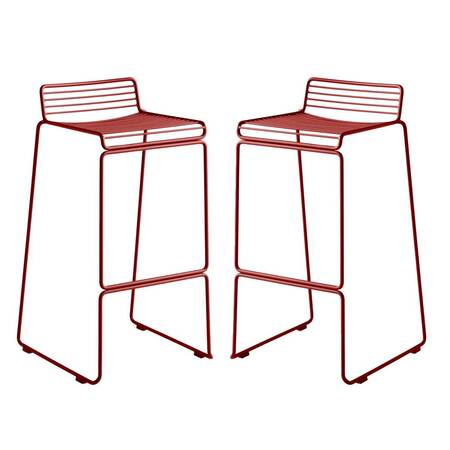 HAY Hee Bar Stool Rostrot, H: 75 cm 