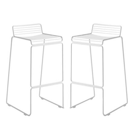 HAY Hee Bar Stool Weiss, H: 75 cm 