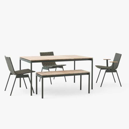 &Tradition Ville Bench AV27 & AV28 Bronze Green, B: 180 cm