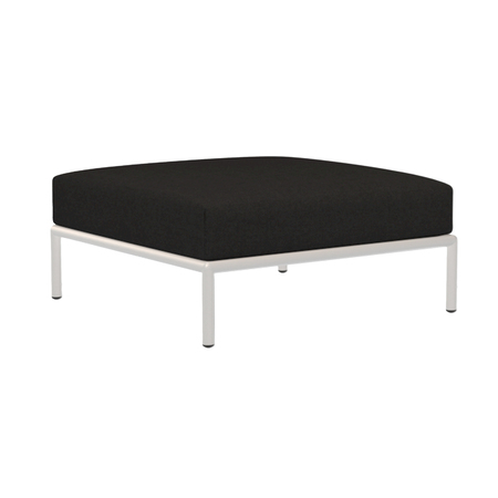 Houe LEVEL Ottoman Muted White 43, Char 68 - Sunbrella Heritage