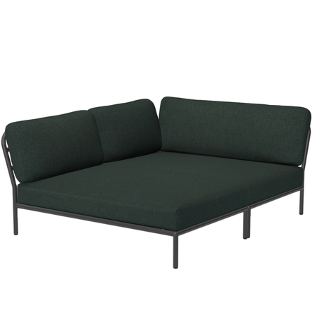 Houe Level Cozy Corner Dark Grey 51, Alpine 44 - Sunbrella Heritage, Armlehne links