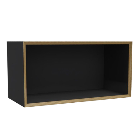 Müller Small Living Vertiko Regalmodul schmal Schwarz matt - HPL Beschichtung, Variante Fourteen