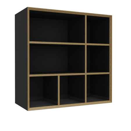 Müller Small Living Regalmodul 'Vertiko Ply' Schwarz matt - HPL Beschichtung, Variante Six