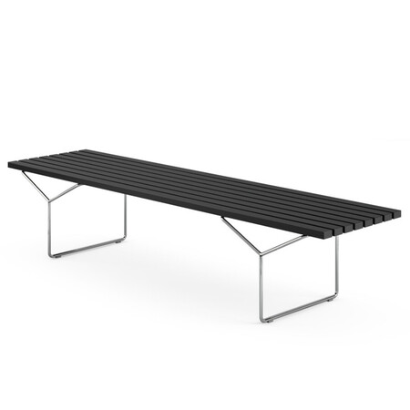 Knoll International Bertoia Bench von 'Knoll' Schwarz, Chrom