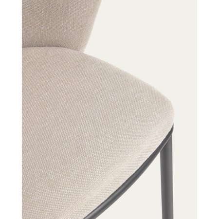Kave Home Ciselia Barhocker Chenille 2Er Set - Preis Pro Stuhl Beige