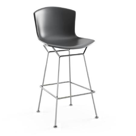 Knoll International H69 cm - Barhocker 'Bertoia' Von Knoll International   Shiny chrome,   Medium gray