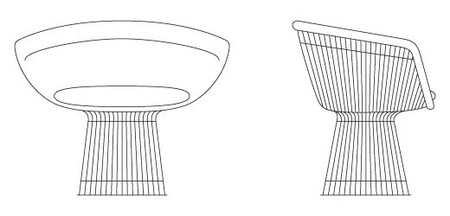 Gold Lounge Chair 'Platner' Von Knoll International