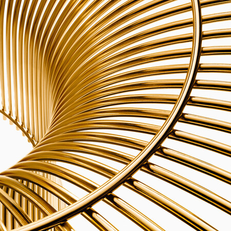 Gold Lounge Chair 'Platner' Von Knoll International