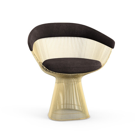 Knoll International Gold Armchair Platner Von Knoll International  Circa Brown