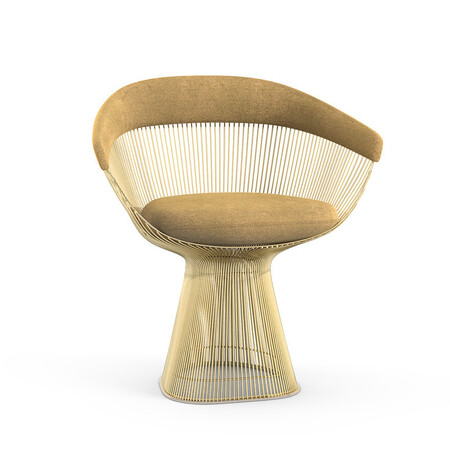 Knoll International Gold Armchair Platner Von Knoll International  Circa Camel