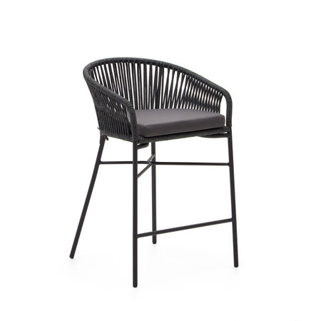Yanet Outdoor Barhocker von Kave Home im 4er Set - Schwarz