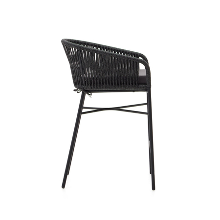Yanet Outdoor Barhocker von Kave Home im 4er Set - Schwarz