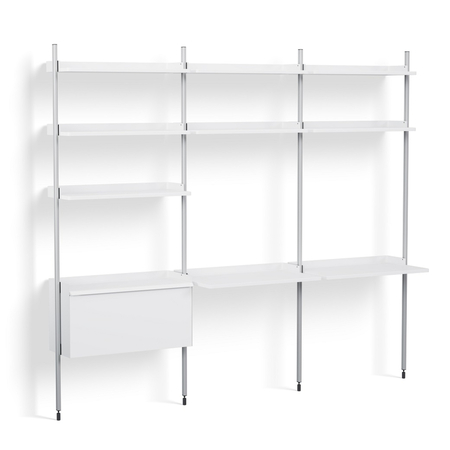 HAY Regalsystem Combination 13 - 3 Coloumn Pier von Hay PS White , Clear